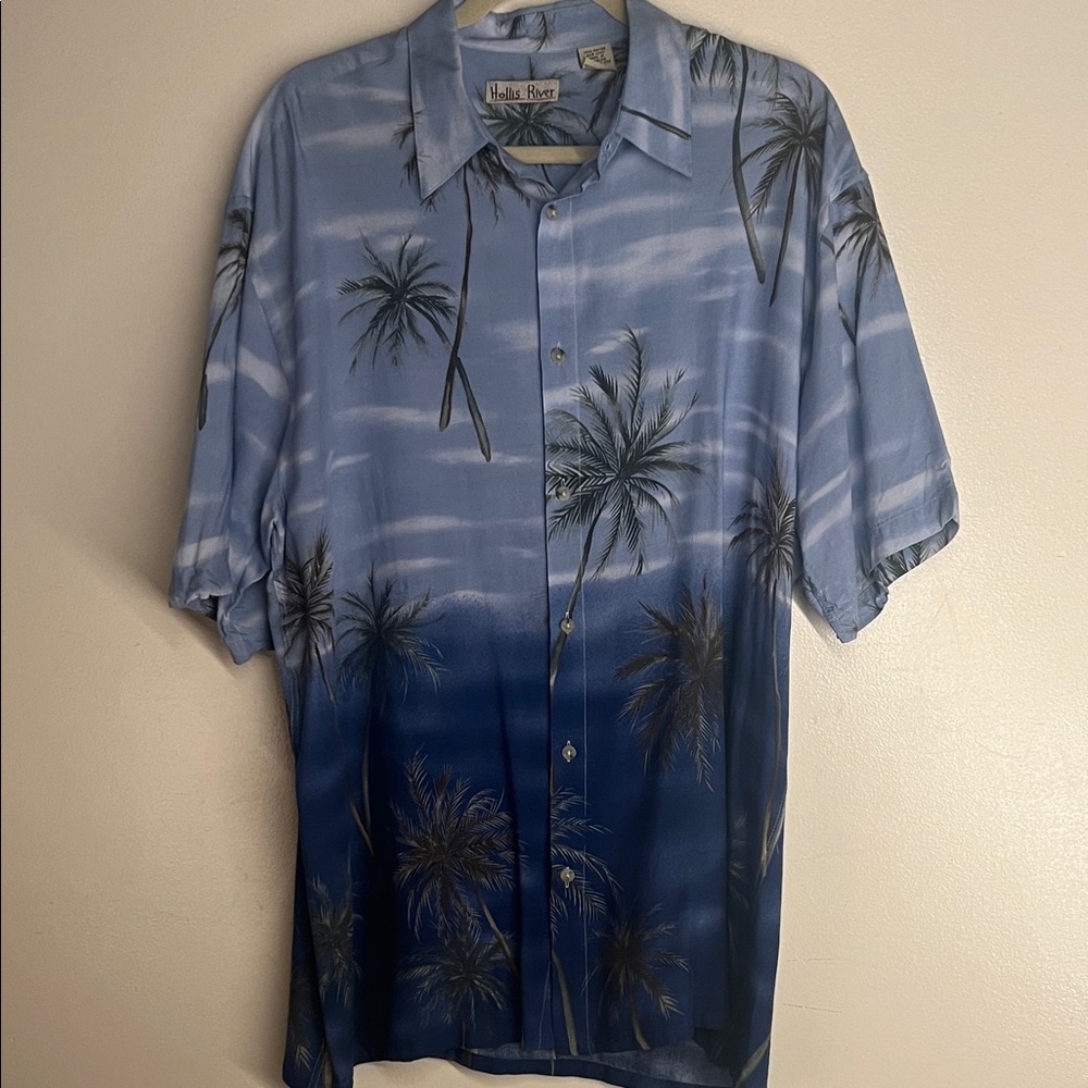 Hollis River Palm tree Print Casual Shirt men’s large